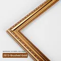 European vintage brushed gold picture frame 5cm width profile with ornate engraving - Brushed Gold
