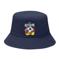 Dark blue bucket hat featuring 2024 Deutschland football graphic and German flag colors - M / 5# 2024 Football Germany - Navy Blue