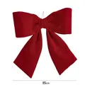 Large 85cm red velvet bow decoration for Christmas tree with long elegant ribbons - Red Bow / 85CM