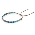 Bracelet Tila ajustable avec perles de turquoise et tissage bohème multicolore - Multicolore Irisé Ajustable