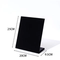 L-shaped black velvet jewelry display stand with size markings 25x20cm for necklaces - Small Earring Board / Black