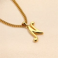 Minimalist 18K gold plated stainless steel necklace featuring a letter N pendant - Letter N (Pendant Only)
