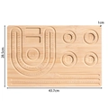 Bamboo bead design board with circular grooves and measurement scales for jewelry making - Bamboo Wood / Multi-Size Long Style