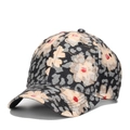 Casquette de baseball tendance avec motif floral beige et imprimé léopard stylé - Noir Fleuri Léopard Style (E)