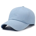 Casquette de baseball classique en coton délavé bleu clair avec sangle réglable - Réglable / Gris Bleu