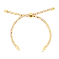 Handmade cream and gold braided rope bracelet with adjustable sliding metal clasp - Bracelet: 45