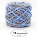 Filato di ciniglia spesso per maglieria DIY in blu chiaro e grigio, tonalità 74# - Grigio Blu