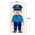 Educational 3D wooden police puzzle for kids with numbered blocks from 1 to 10 - Police