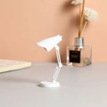 Mini lampe de lecture LED blanche pliable avec clip magnétique sur bureau douillet - LD01-Blanc