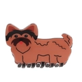 Cute brown cartoon dog hair claw clip for high ponytail styling and hair accessory - Dark Brown Dog (D11-3-16)