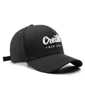Black vintage baseball cap with white Create New Life embroidery and curved brim - Adjustable / Black