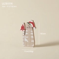 Christmas wooden cat ornament with red hat and HO HO bell for festive desk decor - Cat Bell