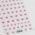 Adesivo per unghie 5D variante TS-500 con cuori sfumati rosa su base trasparente - Cuore Sfumato Rosa (TS-500)