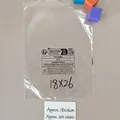 Transparent self-adhesive 18x26cm PP bag with multilingual safety warning labels - 18x26cm