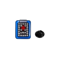 Broche médicale bleue rectangulaire avec strass brillants et symbole croix rouge - C2787-4 (Presse-papiers)