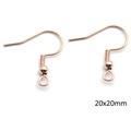 DIY rose gold geometric earring hooks 20x20mm stainless steel jewelry parts - 19*11mm / Rose Gold