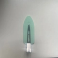 Minimalist mint green seamless leaf hair clip with metal duckbill base for styling - Mint Green