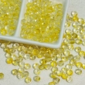 6mm transparent yellow round glass beads for handmade jewelry with smooth finish - Lemon Yellow Jelly Beads (6mm)