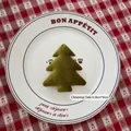 Dark green velvet Christmas tree hanging decoration, 8x9cm festive DIY accessory - Christmas Tree A-07 (Dark Green)