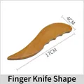 Ergonomic finger blade wood massager tool for body scraping and Gua Sha therapy - Scented Wood Single Finger Knife Massager