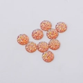 Detail of 12mm orange resin drusy cabochons with sparkling glitter for jewelry making - 12mm / Orange (10)