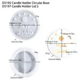 Moule en silicone pour bougeoir rond avec design d'étoile et texte Viel Glück - Base Ronde + Couvercle Viel Glück (D5195+D5197)