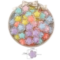 Mix of 17mm acrylic star flower beads for DIY jewelry making in macaron colors - Mixed Colors Frosted Five-Petal Flower 17mm (10pcs)