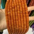 Polished natural orange 5x8mm stone abacus beads for handmade bracelet jewelry - 12 / 5*8mm (approx. 73 pcs/strand)