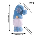 Gnome de Noël bleu en peluche avec motif de flocon de neige sur fond blanc - Bleu