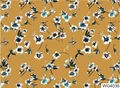 Floral nail transfer sticker WG4036 with white and navy flowers on mustard yellow background - WG4036