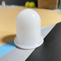 Individual white silicone facial cupping cup on a minimalist multi-colored background - White Single