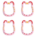 Pink cat-shaped lobster clasp hooks 4-piece set for DIY keychain accessories - 1pc/pack / Pink