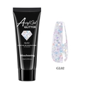 Holographic glitter acryl gel GL02 for nail extension in 15ml black tube - Laser Sequin (GL02)