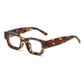 Gafas de sol polarizadas cuadradas de carey con montura vintage y lentes de luz azul - Carey Anti-luz Azul