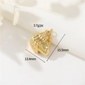 14K gold plated skeleton hand pendant with product dimensions 15.5mm by 13.4mm - Skeleton Hand