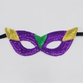 Pailetten Masquerade Masker Paars Goud Groen Carnavalsfeest Oogmasker Kostuum Accessoire - Pailletten Paars Stijl A