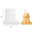 Cute squirrel silicone mold for handmade candles and plaster crafts with size dimensions - Grounded Squirrel