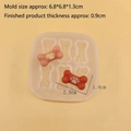 Stampo in silicone a mini osso per fondente e cioccolato con 6 cavità e campioni - Osso a 6 Cavità (8721) / Chiaro