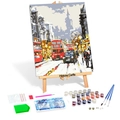 Κιτ DIY diamond painting με σκηνή δρόμου του Λονδίνου, τελάρο και εργαλεία τέχνης - YTH-06