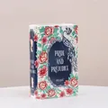 Kreative Buch-Keramikvase mit Stolz und Vorurteil Pfauen- und Blumenmuster Dekor - Groß / Orchideenbuch