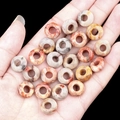 Handheld weergave van meerkleurige 12mm natuursteen kralen met een groot gat van 5mm - 6x12mm Crazy Lace Agaat (Enkel)