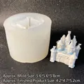 3D castle silicone mold for fondant and resin with 4.2x4.7x5.2cm finished size - Clear