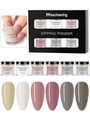 Nail dipping powder set with 6 popular nude and neutral colors in 10ml jars with display - 6-Color DP Dipping Powder Set 03