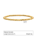 Faceted golden hematite beaded bracelet for women with 3.2mm beads and 16cm length - 3.2mm Gold Hematite Classic Style