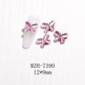 Lila Katzenauge Schmetterling Nagelkunst-Charm mit 12x9mm Metallrahmen für DIY-Maniküre - Silberrand Lila Katzenauge Schmetterling (MZH-7390)