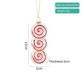 Red and white swirl glass ornament with glitter finish, 13cm candy-themed decoration - Style 10-Red White Swirl Candy