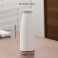 Minimalist white ceramic vase with wave petal rim and matte finish, height 20.5cm - Early Summer (21cm) / White