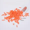 Orange polymer clay carrot slices for DIY crafts, size 0.8x0.18cm in bulk packaging - 0.8cm Carrot Shred / 500g/Pack