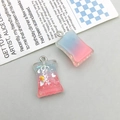 Cute candy-shaped resin pendants with blue-pink gradient, glitter, and Sweet text engraving - Blue Pink Gradient Resin Candy