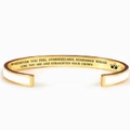 Golden crown bracelet for mother and daughter with white enamel and engraved quote - Girls / White